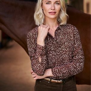 Pure Collection Washed Silk relaxed blouse size 8/10